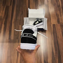 Tênis tesla coil black white blue UV